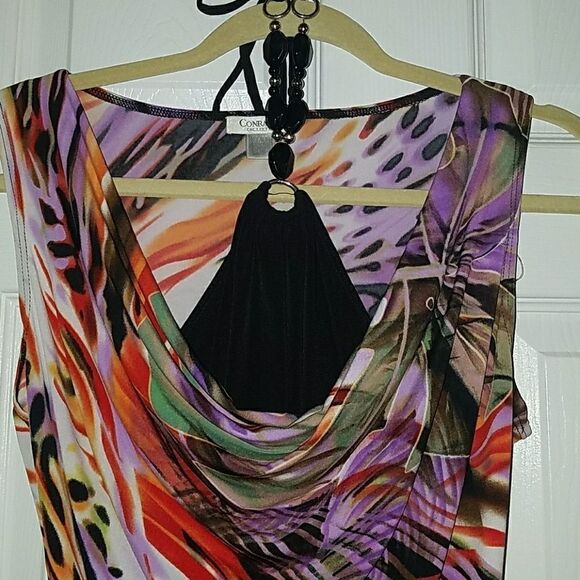 Conrad C multi print top Sz M - Picture 3 of 5